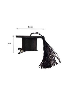 BinaryABC Graduation Hat Hair Clipmini Doctoral Cap Hair Clipgraduation Party Supply Decorationgraduation Hair Accessories (Black)  - Image 3