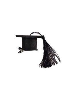 BinaryABC Graduation Hat Hair Clipmini Doctoral Cap Hair Clipgraduation Party Supply Decorationgraduation Hair Accessories (Black)  - Image 2