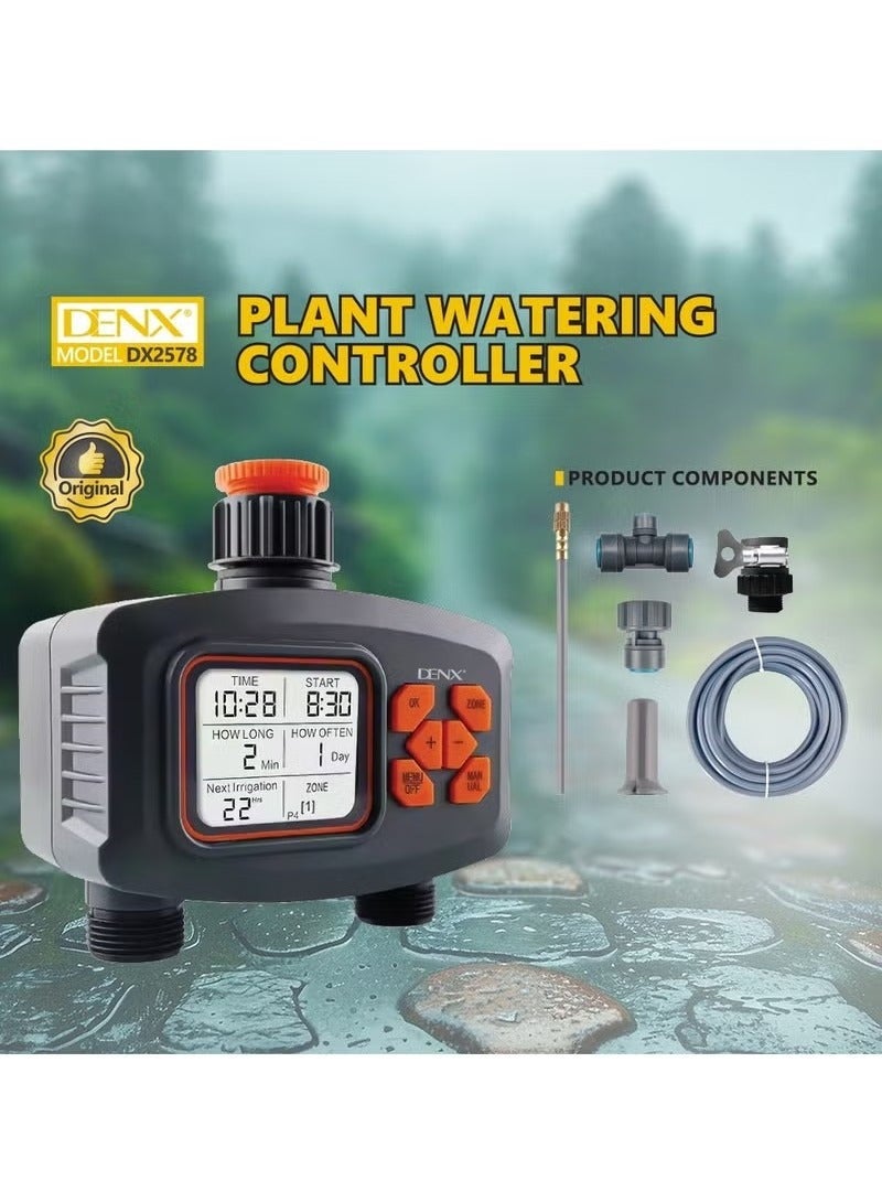 Denx DX2578 plant irrigation controller with large LCD display, four flexible programs, and quick connections - Image 5