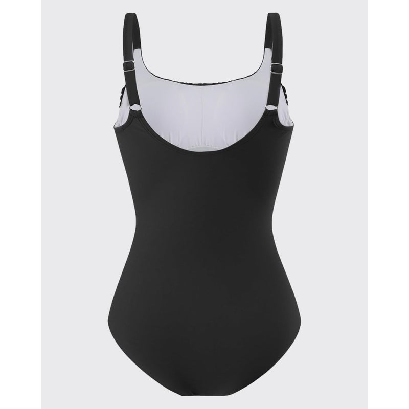 TcIFE Women's One Pcs Swimsuit Ruched Square Neck Bathing Suits - Image 1