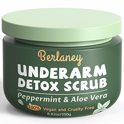 Armpit Detox Scrub 88 oz with Peppermint Aloe Vera and Walnut Shell Powder Underarm Scrub Helps on Removing Odor Deep Cleanse  Exfoliating also for Legs Knee Feet Hands Whole Body