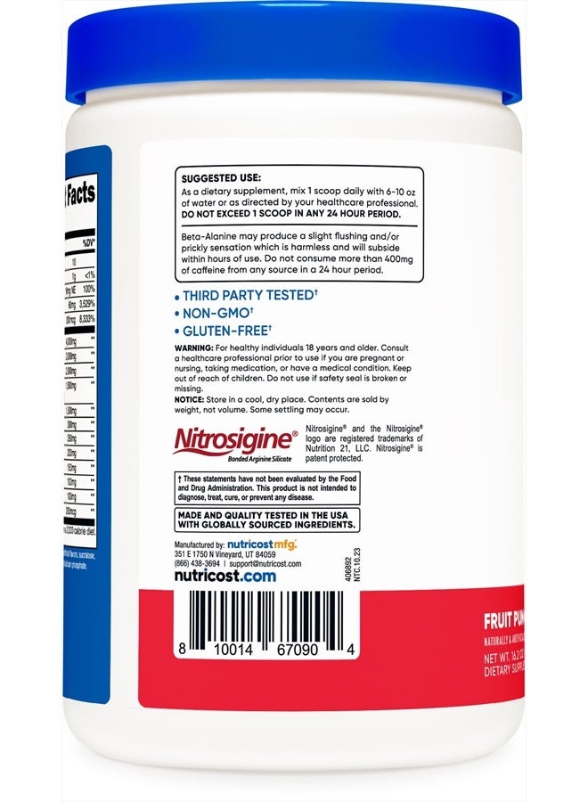 Nutricost Pre-X Xtreme Pre-Workout Complex Powder, Fruit Punch, 30 Servings, Vegetarian, Non-GMO and Gluten Free - Image 4