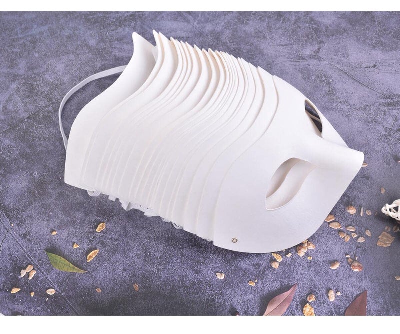 RUSVNO 20 Pieces Paper Mache Art Masks DIY Blank Paintable Paper Mask White Masquerade Masks - Image 5