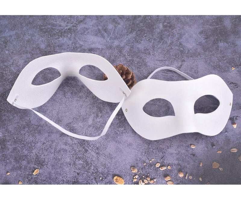 RUSVNO 20 Pieces Paper Mache Art Masks DIY Blank Paintable Paper Mask White Masquerade Masks - Image 3