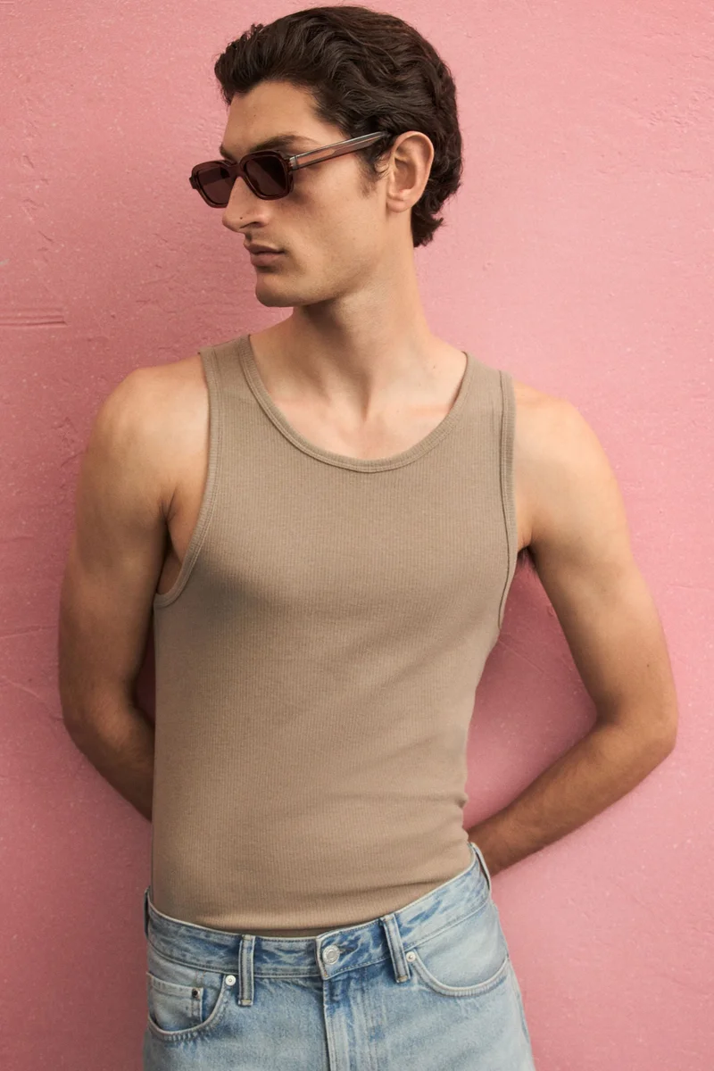 H&M Slim Fit Ribbed vest top
