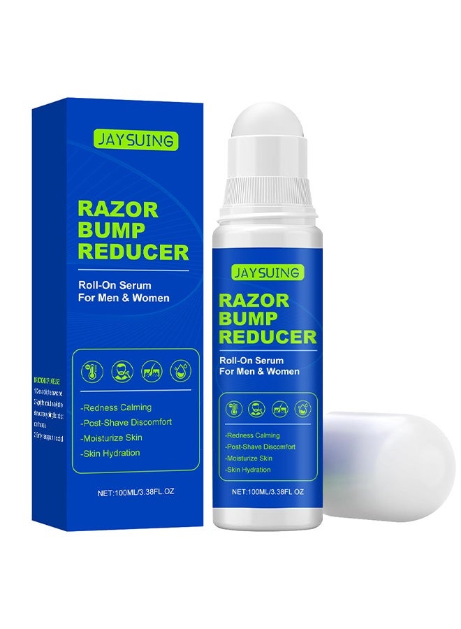 جايسوينغ مخفف نتوءات الحلاقة، سيروم رول أون للرجال والنساء، لتخفيف حروق الحلاقة لمنطقة البكيني، لوشن بعد الحلاقة لبشرة ناعمة وخالية من النتوءات 100 مل - Image 1