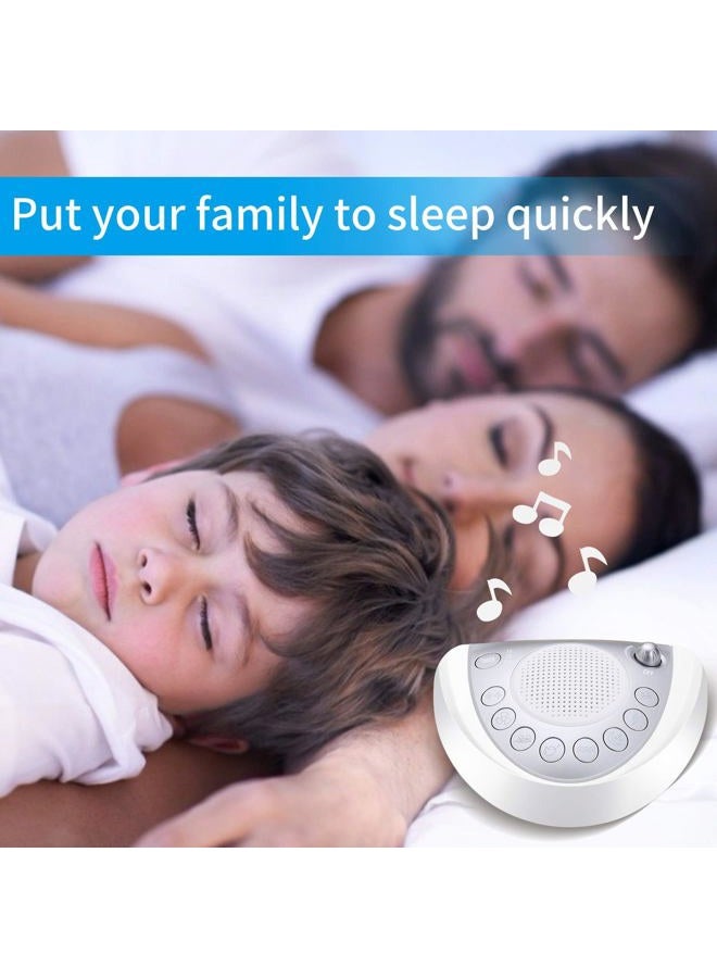 Raynic White Noise Machine Sound Machine Portable Sleep Machine with 24 Natural Soothing Sounds, Timer, USB Port, Headphone Jack for Baby, Kids, Adults, Travel, Office, Home (Silver) - Image 2