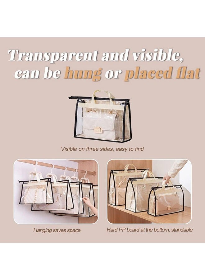 YelaJoy Handbag Storage Organizer,Non-Woven Transparent Dust-proof Homewares Purse Wallet Closet Storage Bag with Zipper and Handle,6Pack,39cmX28cm  - Image 3