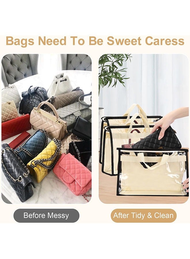 YelaJoy Handbag Storage Organizer,Non-Woven Transparent Dust-proof Homewares Purse Wallet Closet Storage Bag with Zipper and Handle,6Pack,39cmX28cm  - Image 5