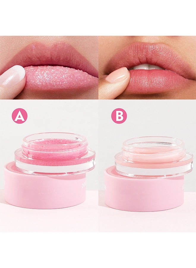 فايبلي سكر سكراب وإصلاح الشفاه، بلسم علاجي 2 في 1 للعناية بالعلاج مرطب للاكزيما الجافة وتفتيح البشرة، عسل، فيتامين ب و ج الطبيعة تجديد متقدم خلال الليل لعلاج الشقوق - Image 2