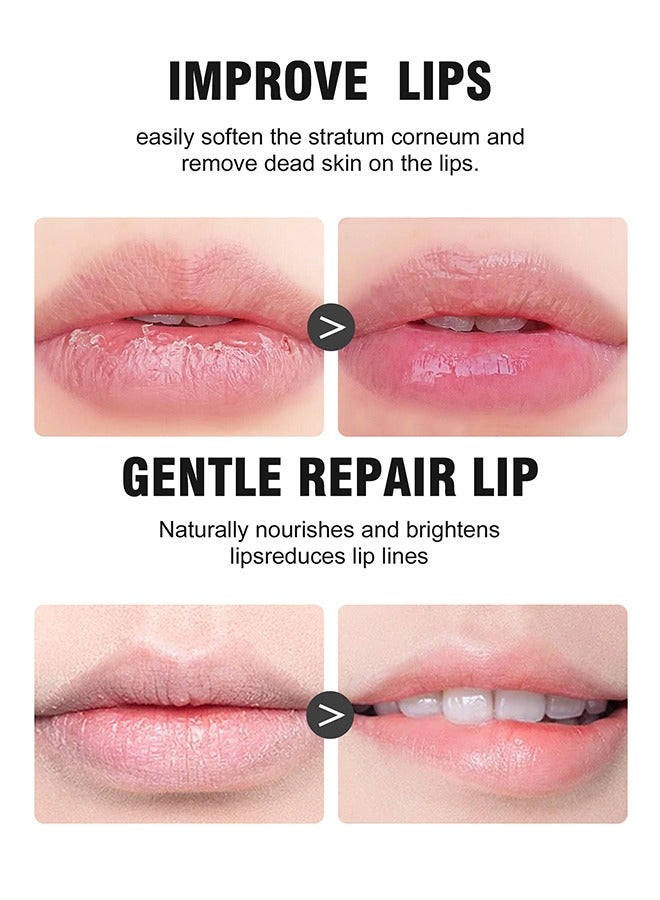 فايبلي سكر سكراب وإصلاح الشفاه، بلسم علاجي 2 في 1 للعناية بالعلاج مرطب للاكزيما الجافة وتفتيح البشرة، عسل، فيتامين ب و ج الطبيعة تجديد متقدم خلال الليل لعلاج الشقوق - Image 3
