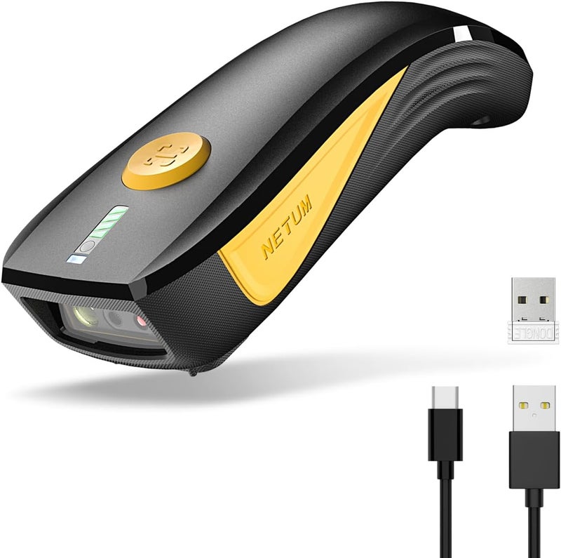 NETUM CS7501 ماسح رمز QR - ماسح باركود بلوتوث مطور، قارئ باركود محمول صغير 1D و 2D لإدارة المخزون، قارئ صور لاسلكي للأجهزة اللوحية، Android، iOS، الكمبيوتر الشخصي، وأنظمة نقاط البيع - Image 1