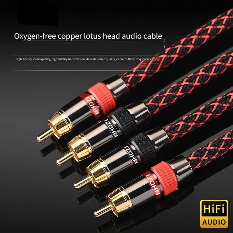 Premium Hi Fi Audio Cable 39.37 Inch 2RCA to 2RCA Interconnect for Amplifier - Image 1