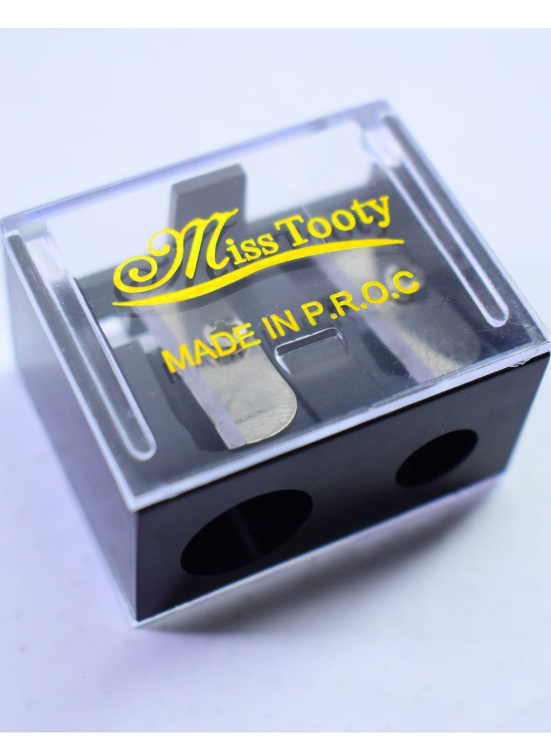 MISS TOOTY 10 Pieces Double Sharpener Black - Image 2