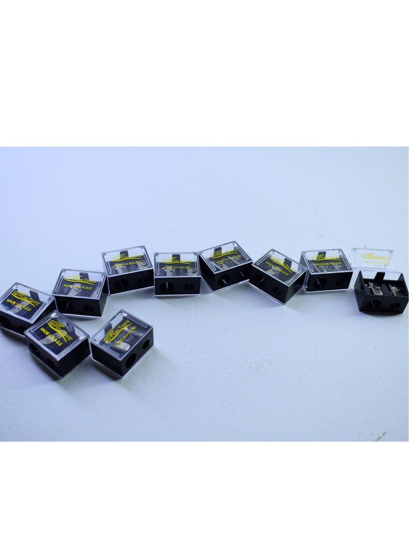 MISS TOOTY 10 Pieces Double Sharpener Black - Image 1