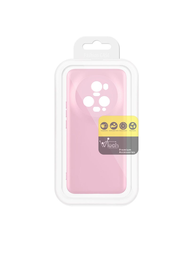 Wtech Liquid Silicone Ultra Thin TPU Phone Case Cover For Honor Magic 5 Pro 5G 2023 Pink - Image 2