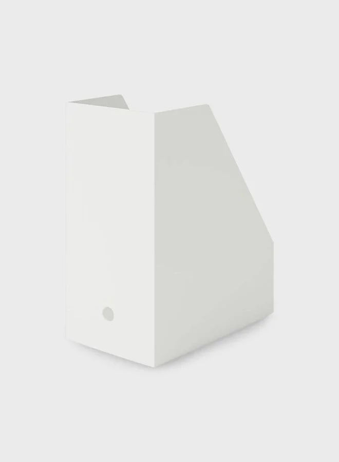 MUJI Polypropylene Stand File Box Wide, A4, W15 x D27.6 x H31.8cm, White