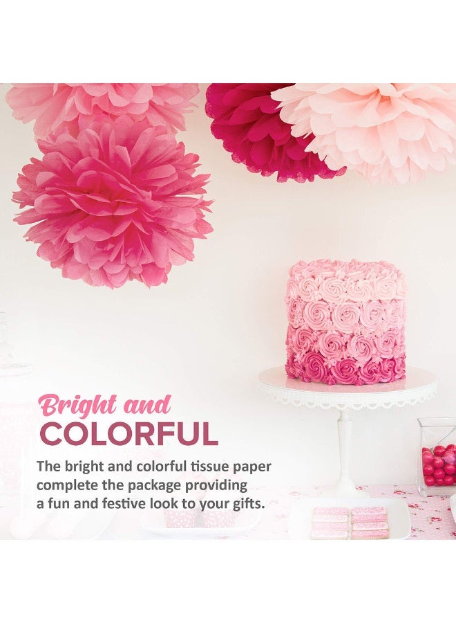 50-Pieces Premium Quality Gift Wrapping Tissue Paper Pink - Image 3