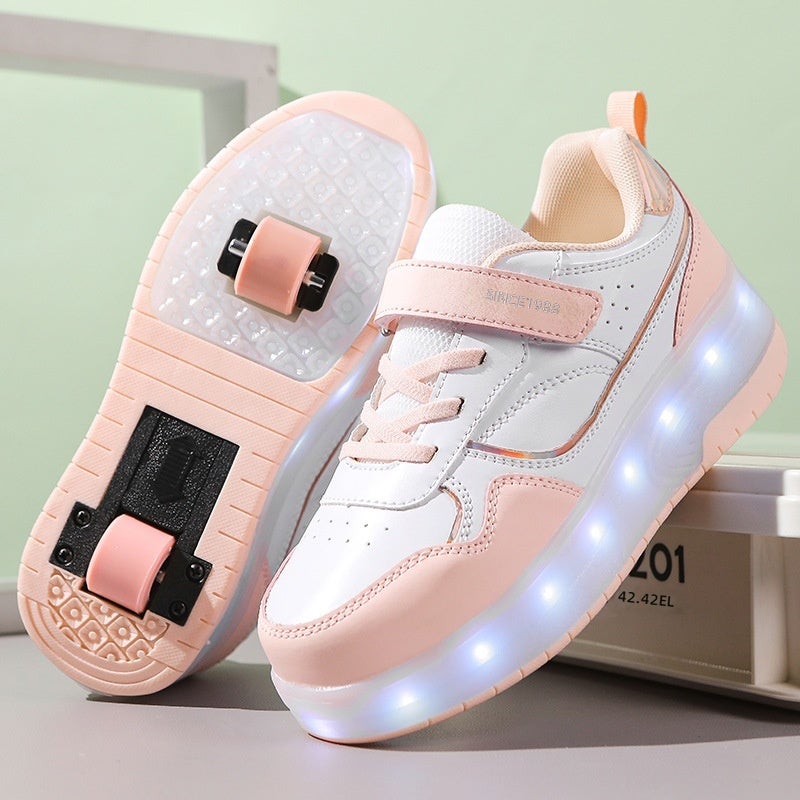 Trendy Kids' Roller Skates with Dual Wheels - Adjustable for Boys and Girls - Image 1