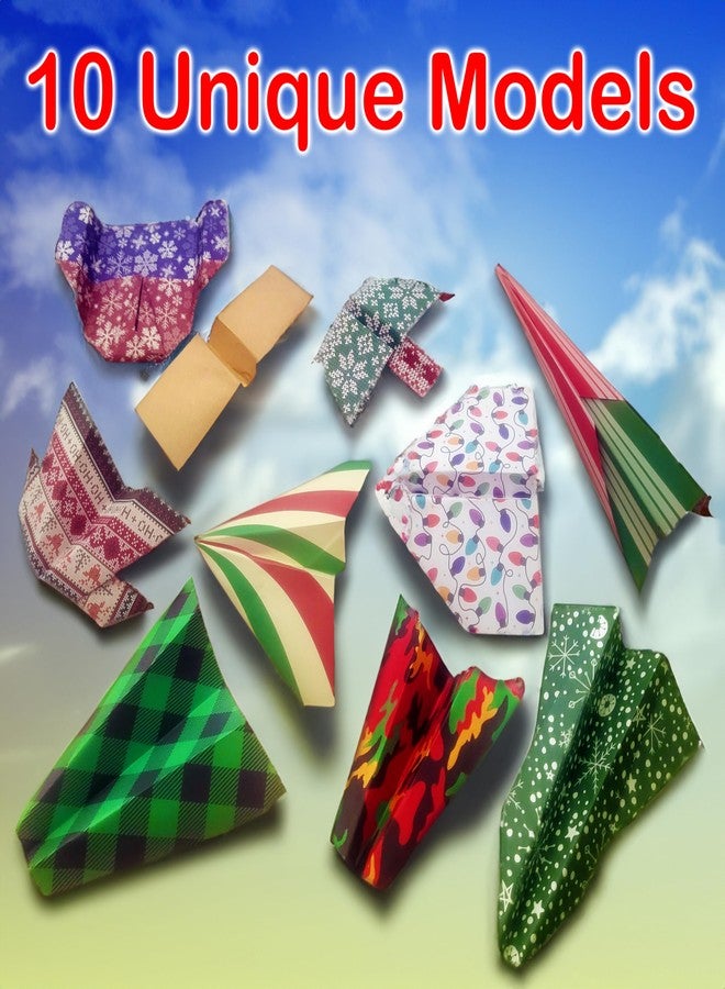 Pelto Paper Airplane Kit, Toys for Ages 8-13 Instruction Book, 60 Holiday Sheets, Christmas Gift Box, Stocking Stuffers Ideas for Boys 8-12 Christmas Stocking Stuffers for Kids, Christmas Crafts 2024 - Image 5