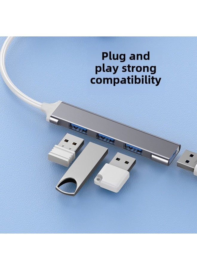 Usbhub3.0 Multi-port Extender Laptop Multi-function Splitter One For Four Type-c Expansion Dock-Number Of Interfaces:Silver Type-c3.0 - Image 3