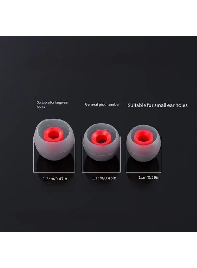 6 Pack Universal Silicone Earbud Tips Blue Bullet Shape Ear Caps With Storage Case - Image 3