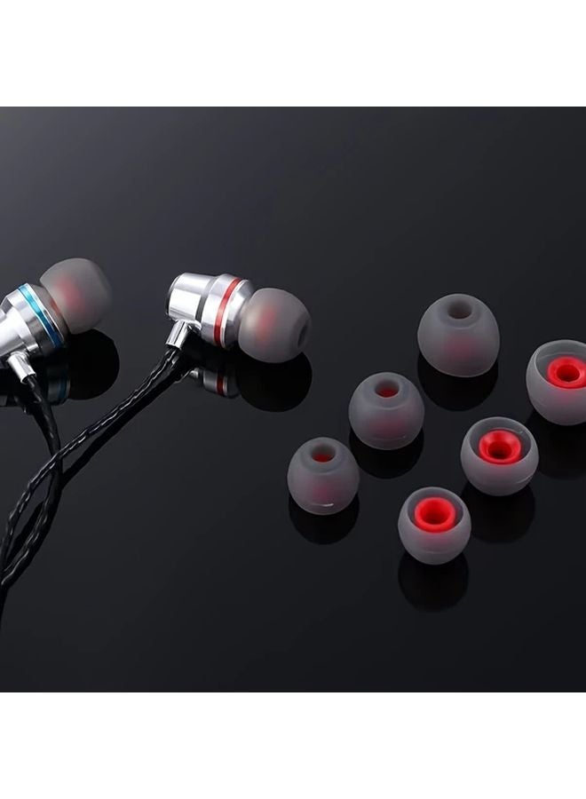 6 Pack Universal Silicone Earbud Tips Blue Bullet Shape Ear Caps With Storage Case - Image 5