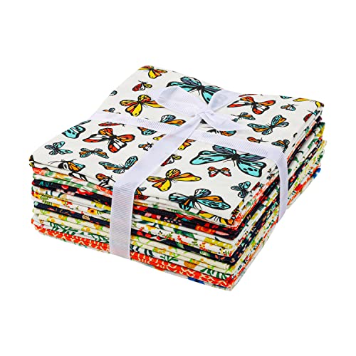 Craftido -25 Options- 100% Cotton Quilting Fabric Bundles 10pcs Fat Quarters 18”x21”-Medium Weight 5.2 oz- Soft Cotton for Quilting, Sewing Project, Patchwork, DIY Crafts – Secret Garden - Image 4