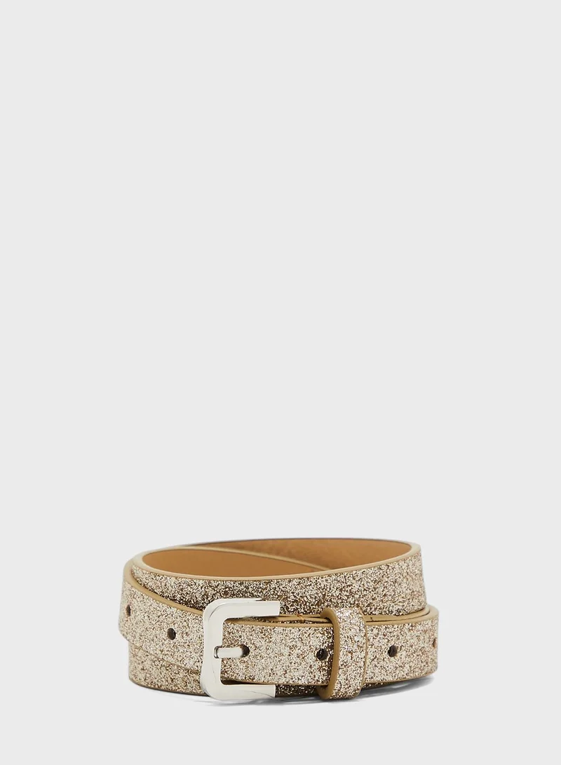 Ginger Glitter Slim Belt