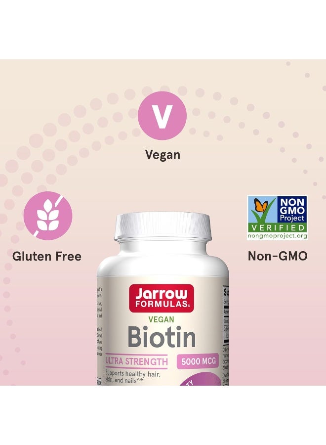 jarrow formulas Vegan Biotin Ultra Strength 5000 MCG for Women - Image 5