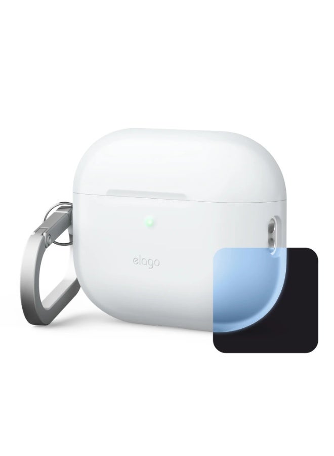 Elago Silicone Hang designed for Airpods Pro 3 [3rd Generation] Secure Fit Case Cover with Carabiner - Nightglow Blue