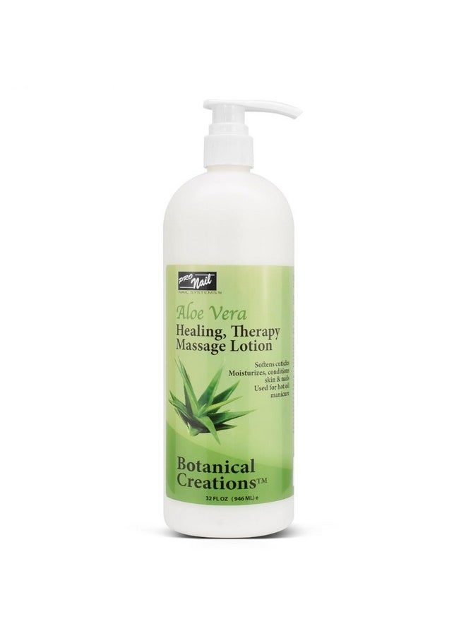 ProNail - Healing Therapy Massage Lotionprofessional Pedicure Body And Hot Oil Manicure Infused With Natural Oils Vitamins Panthenol And Amino Acids (Aloe Vera 32 Ounce) - Image 1