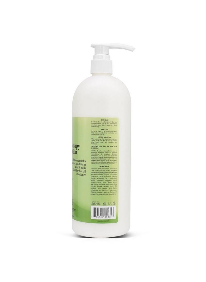 ProNail - Healing Therapy Massage Lotionprofessional Pedicure Body And Hot Oil Manicure Infused With Natural Oils Vitamins Panthenol And Amino Acids (Aloe Vera 32 Ounce) - Image 1
