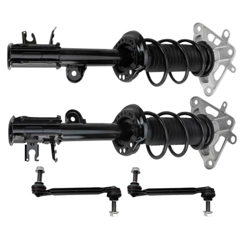 TRQ Rear Suspension Kit Complete Strut & Coil Spring Assembly Sway Bar Stabilizer Link Compatible with 2015-2021 Jeep Renegade - Image 1