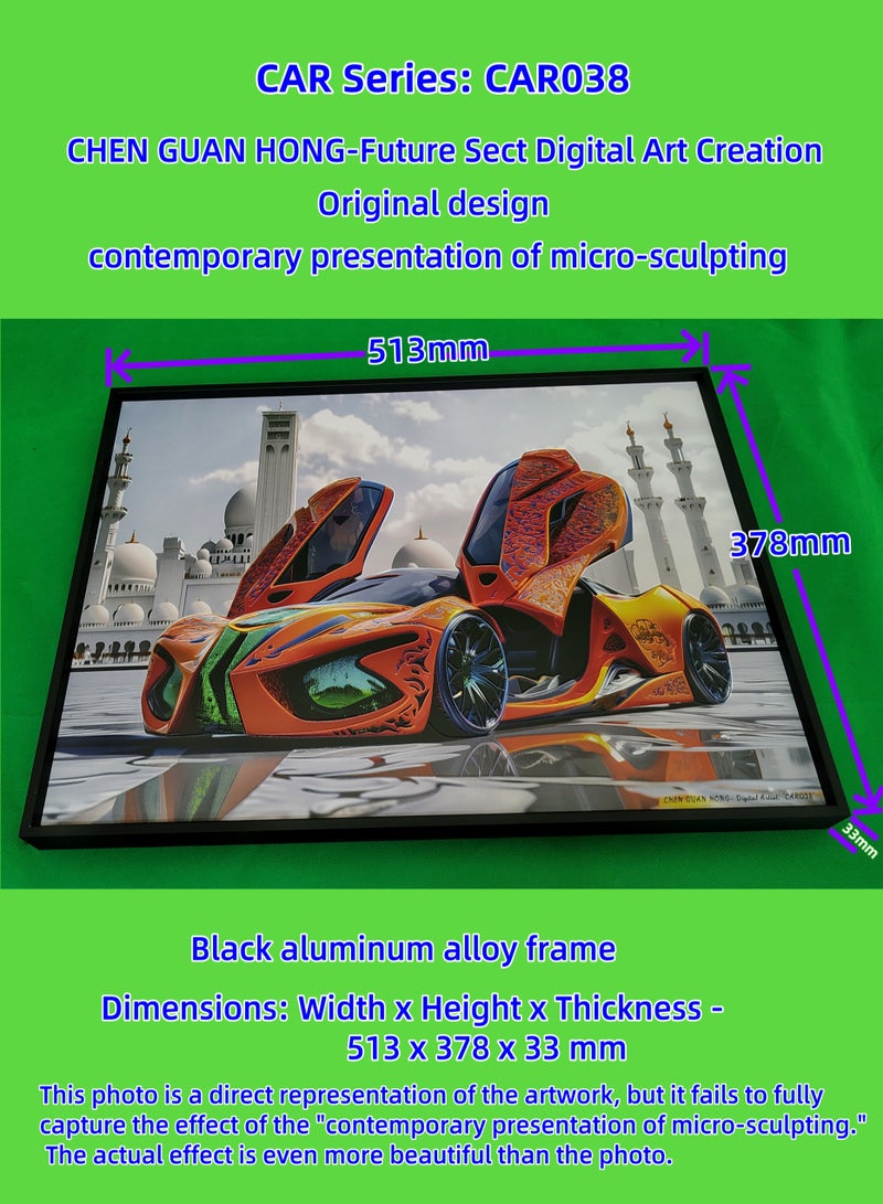 Painting - "CAR 038" by CHEN GUAN HONG: Future Sect Digital Art Creation, Sci-Fi Modern Artistic Design, Contemporary Presentation of Micro-Sculpting. This work is currently available exclusively on Platform "Noon"；The following themes are related to the works: Artwork,Decorative Painting ,Modern Artwork,Abstract Paintings,Wall Art ,Interior Decoration,Home Decor,Classic Decor,Custom Painting,Office design,Commercial design,Model home design,Clubhouse interior design,Furniture design,Landscape design,Architecture design,Soft decoration,Molding,Villa design,Decorating,Interior Design,Residential Interior Design,Commercial Decorating,Budget-Friendly Decor Ideas,Modern Home Decor Trends,Vintage Decor Inspirations,Small Space Solutions,City-Specific Interior Designers,Tips for Maximizing Small Living Spaces,Latest Trends in Home Decor for 2025.