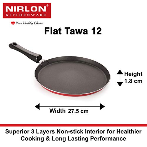 Nirlon Non Stick PFOA Free Stain Resistance Non-Induction Pots and Pans Giftset of 4 Pieces (FT12_TP22_AC_CS24) - Image 2