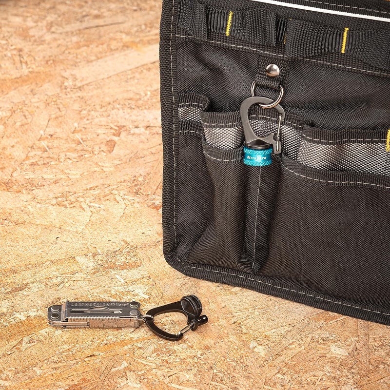 Nite Ize SlideLock 360 Degree Magnetic Locking Dual Carabiner - S-Biners with Twist-to-Lock Collar - Magnetic Carabiner Keychains for Keys, Camping Accessories & More - Blue - Image 5