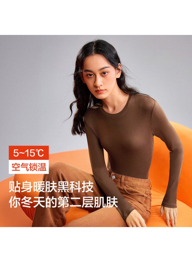 YOUKESHU Autumn Women'S Knitted Base Layer Round Neck Long Sleeve T-Shirt - Image 3