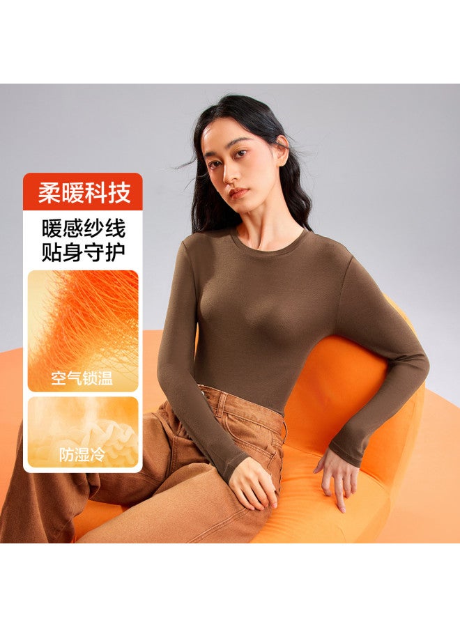 YOUKESHU Autumn Women'S Knitted Base Layer Round Neck Long Sleeve T-Shirt - Image 2