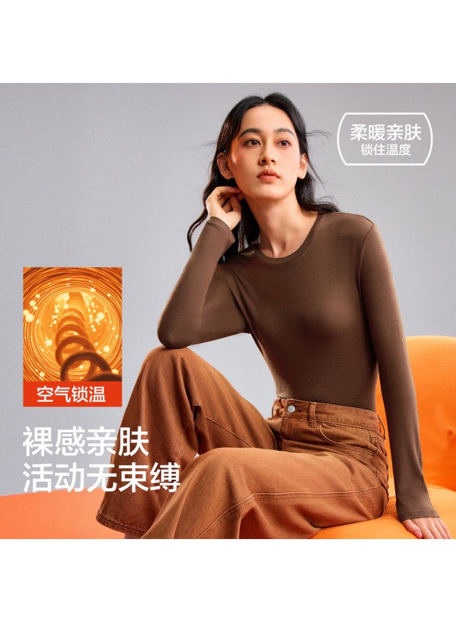 YOUKESHU Autumn Women'S Knitted Base Layer Round Neck Long Sleeve T-Shirt - Image 4