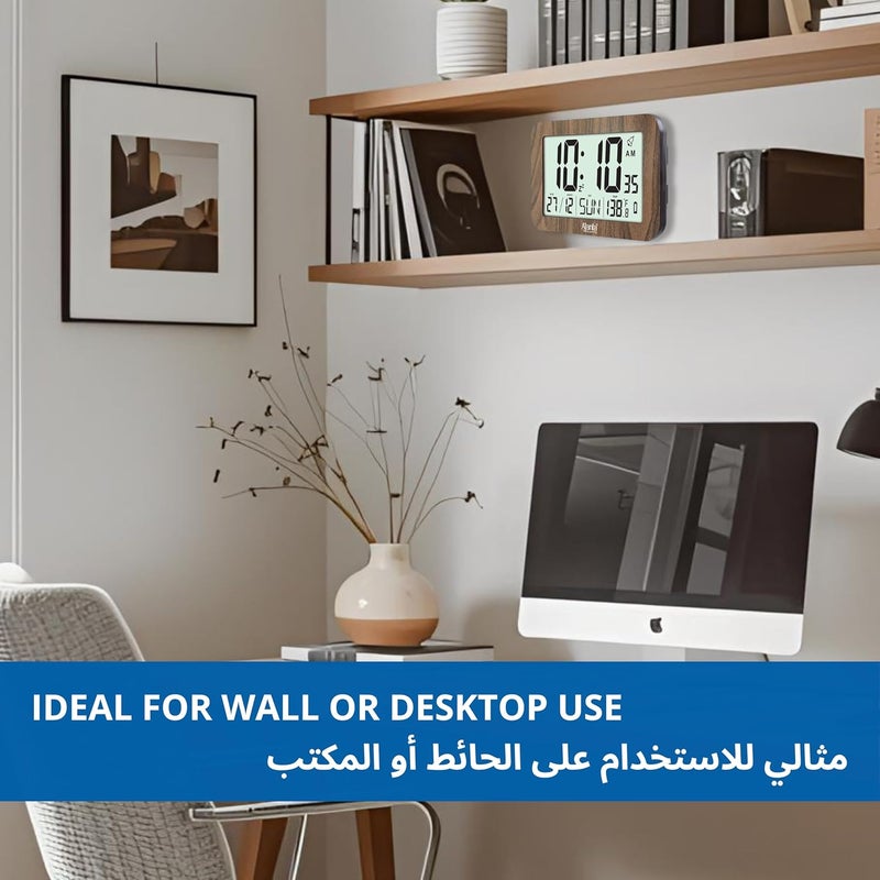 Ajanta LCD 140 Calender Premium Wall/Desktop Clock for Home/Kitchen/Bedroom/Office - Image 5