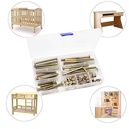 cSeao Dream on me, Delta, Graco, Fisher Crib Screws and Bolts Kit - 25-Piece M6-1.0x40mm/50mm/60mm/70mm/80mm Furniture Barrel Bolts Assortment for Bunk Beds and Cribs - Image 5