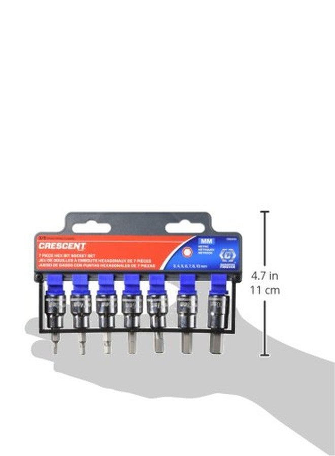 كريسنت طقم رؤوس سداسية مترية من كريسنت، 7 قطع، مقاس 3/8 بوصة - CBSS1N - Image 3