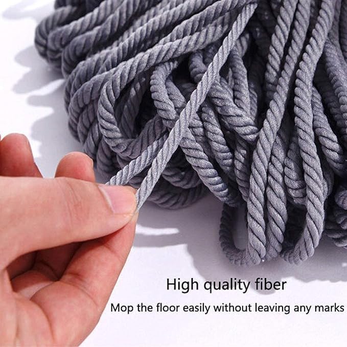 Flygon Extendable Microfibre Twist Mop with Self Wringing Long Handle Wet Mop Floor Cleaning for Household Hardwood Vinyl Laminate Tile Super Absorbent Washable Mop Head - Image 3