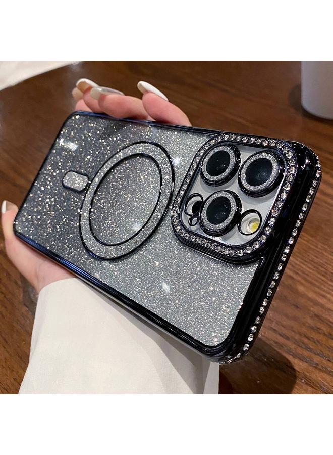 Zaboon Case For iPhone 13 Pro Max Diamond Gradient Glitter Plated MagSafe Phone Case - Image 1