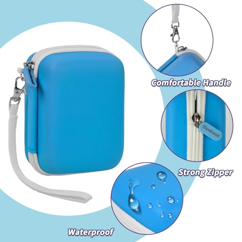 Boobowl Digital Camera Case Compatible with CAMKORY/for Lecnippy/for Lecran/for KODAK PIXPRO/for Qumcou/for WONNIE Point & Shoot Cameras, Small Compact Camera Pouch for SD Card Accessories (Blue) - Image 4