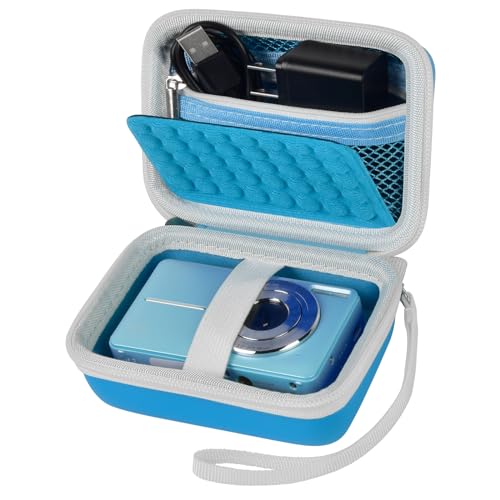 Boobowl Digital Camera Case Compatible with CAMKORY/for Lecnippy/for Lecran/for KODAK PIXPRO/for Qumcou/for WONNIE Point & Shoot Cameras, Small Compact Camera Pouch for SD Card Accessories (Blue) - Image 1