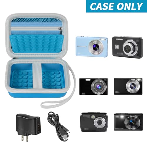 Boobowl Digital Camera Case Compatible with CAMKORY/for Lecnippy/for Lecran/for KODAK PIXPRO/for Qumcou/for WONNIE Point & Shoot Cameras, Small Compact Camera Pouch for SD Card Accessories (Blue) - Image 2