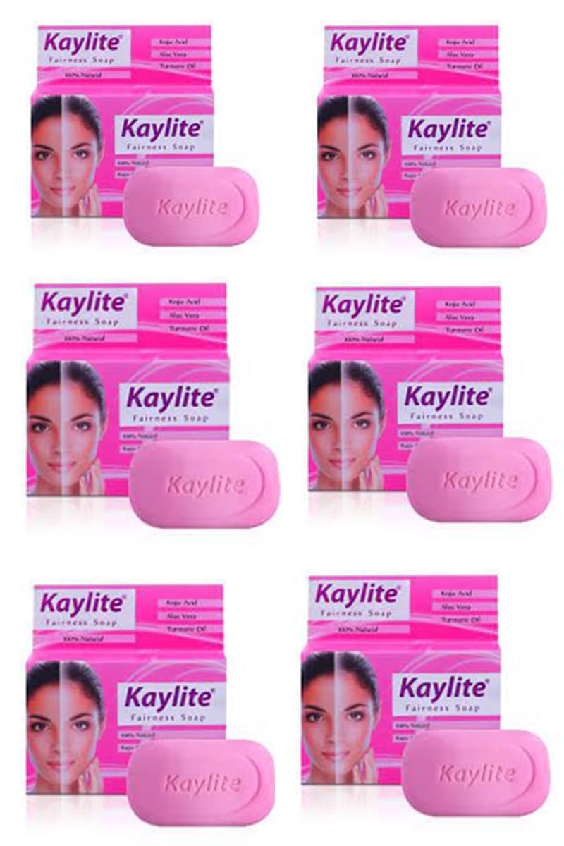 Kaylite Fairness Soap Kojic Acid Turmeric Oil Aloe Vera Saumya Tandon Ke Kaylite Face Soap 75 gm for Men and WomenPack of 6 - Image 1