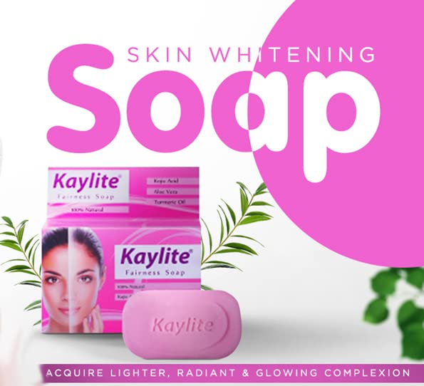 Kaylite Fairness Soap Kojic Acid Turmeric Oil Aloe Vera Saumya Tandon Ke Kaylite Face Soap 75 gm for Men and WomenPack of 6 - Image 3